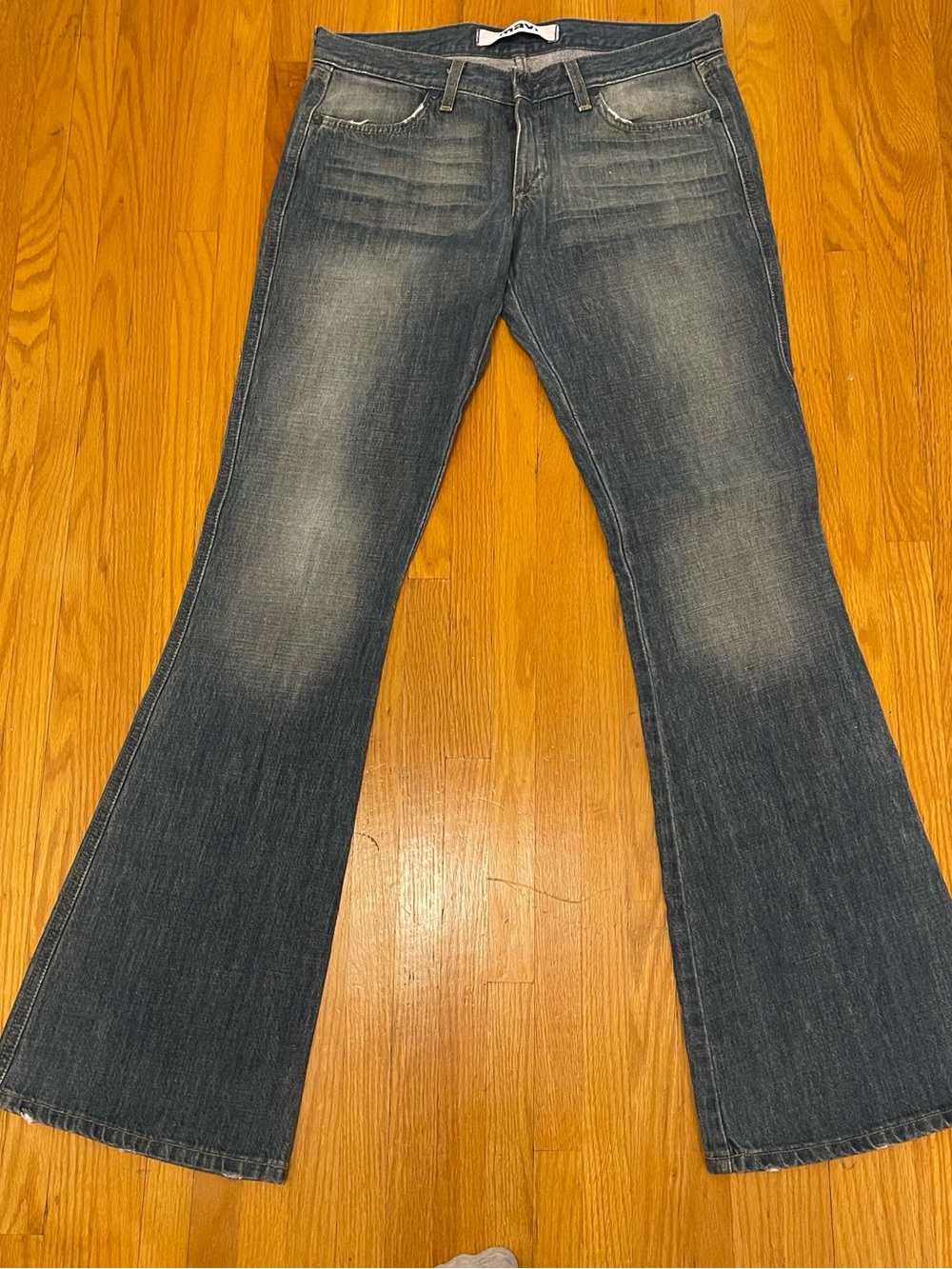 Mavi Women's Y2K Sexy Low-rise Distressed Flare Jeans